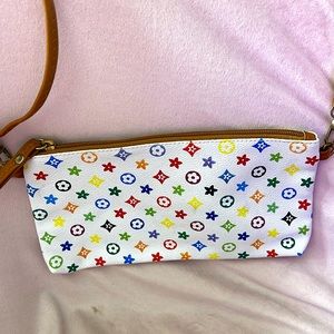 Multi color monogram bag